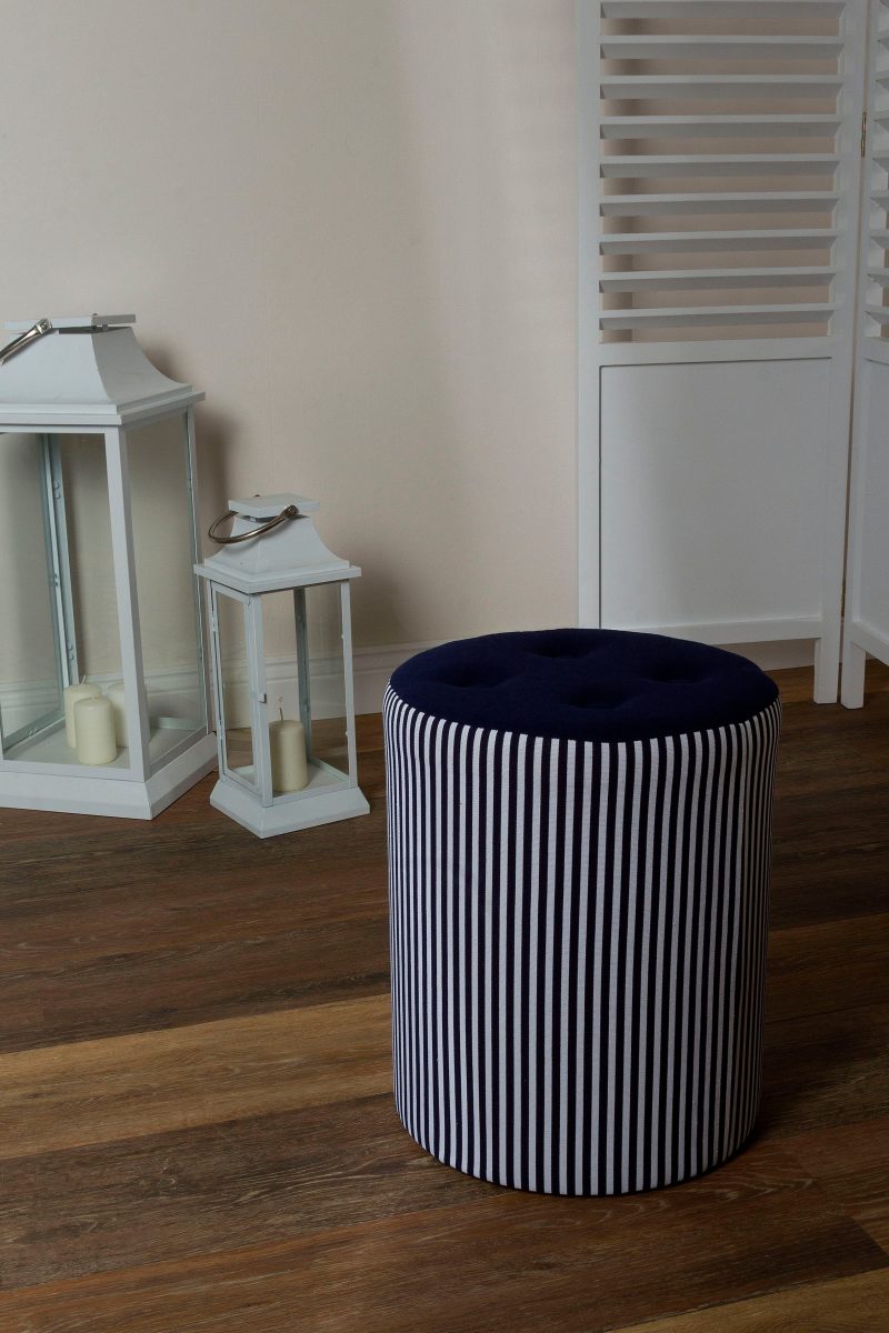my Flair Hocker Elias rond met bekleding