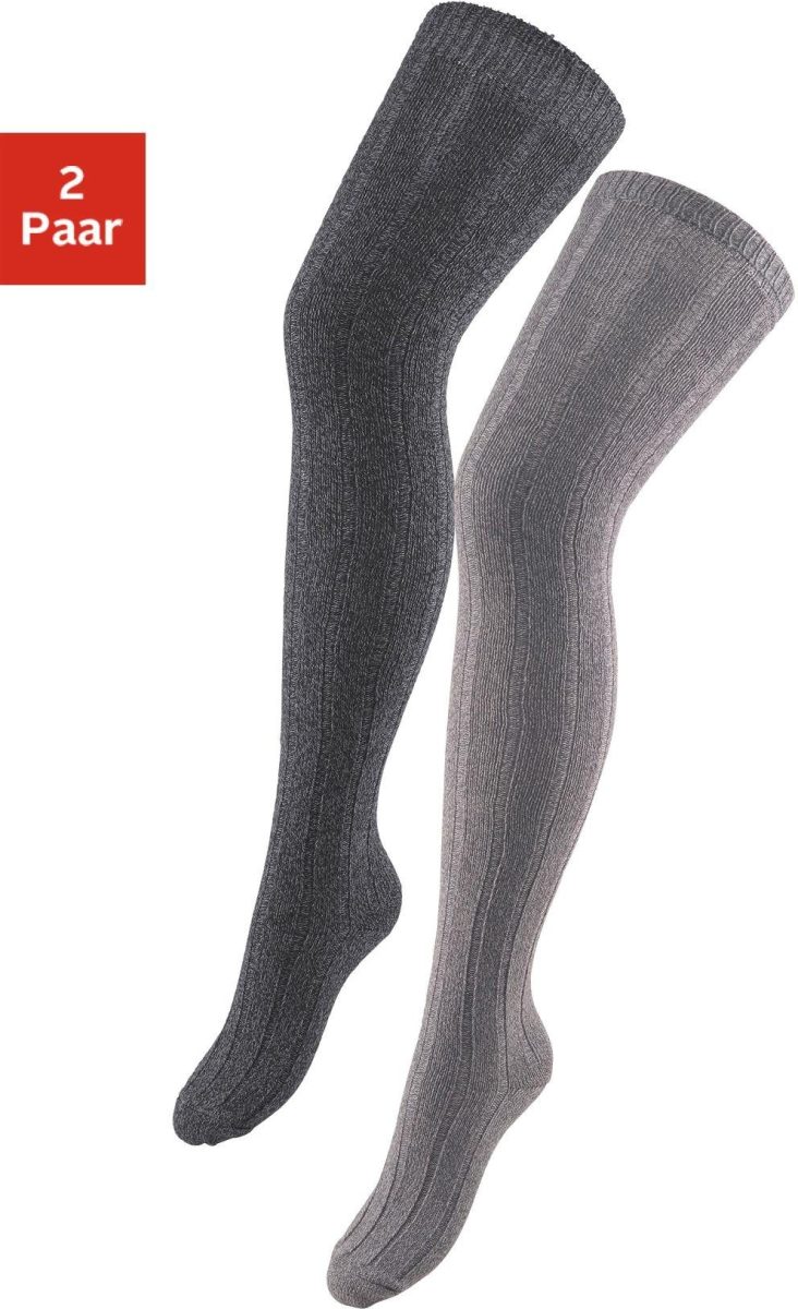 Lavana Overknees in mêleekwaliteit (2 paar)
