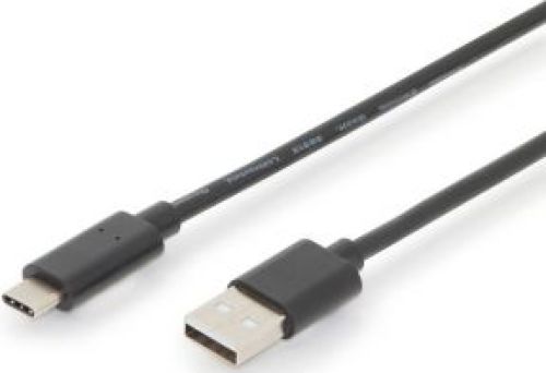 Assmann Electronic AK-300148-030-S 3m USB C USB A Mannelijk Mannelijk Zwart USB-kabel