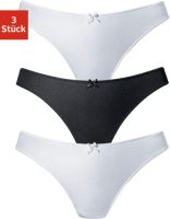 PETITE FLEUR String achter geheel van fijne jacquard-kant (Set van 3)