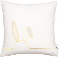 Tom tailor Kussenovertrek Fluffy Rabbit met opgestikt haassilhouet en imitatiebontapplicaties (1 stuk)