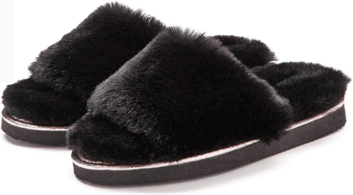 Lascana Pantoffels Slippers met heerlijk zacht imitatiebont