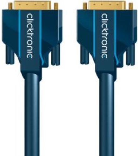 clicktronic 10m DVI-D Connection DVI kabel Blauw, Goud