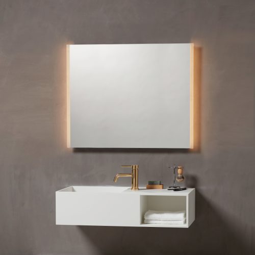 Loevschall Led-lichtspiegel Lago 80x75 cm, met verlichting