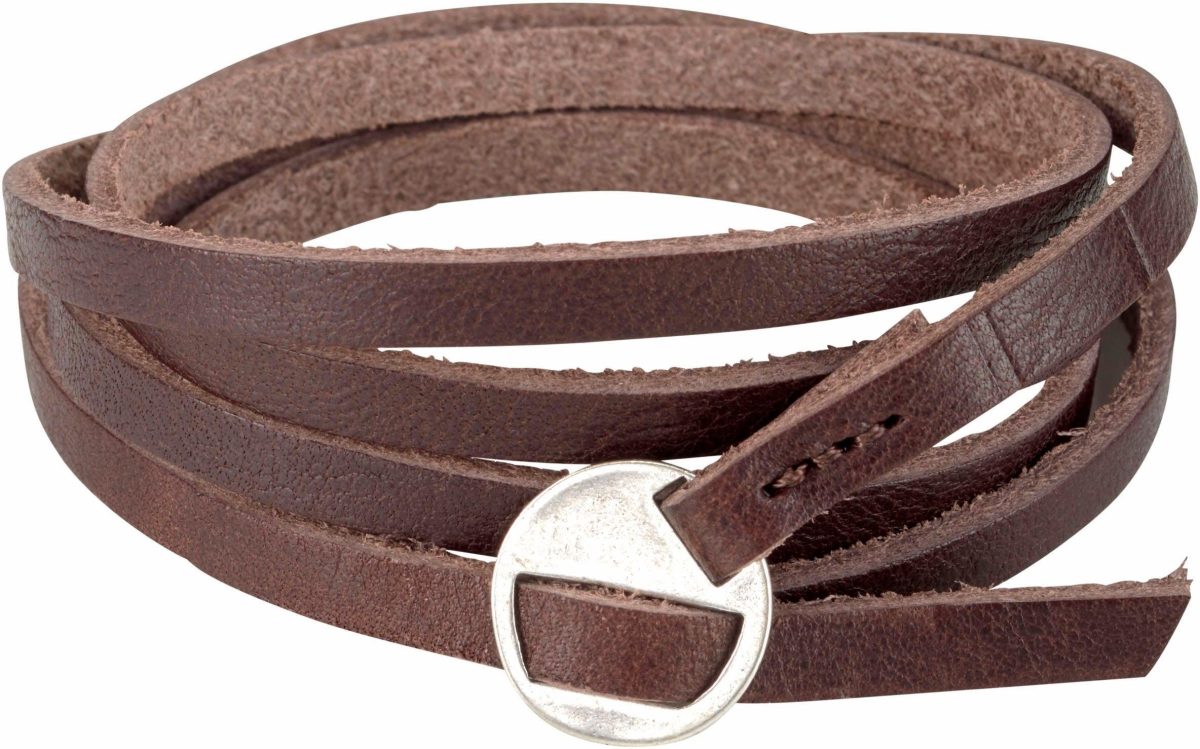 J.Jayz Leren armband In wikkel-look, trendy (1-delig)