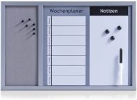 Zeller Present Memobord met magneetbord, weekplanner en prikbord