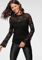 Laura Scott Kanten shirt met uitlopende speciaal verwerkte kapmouwtjes