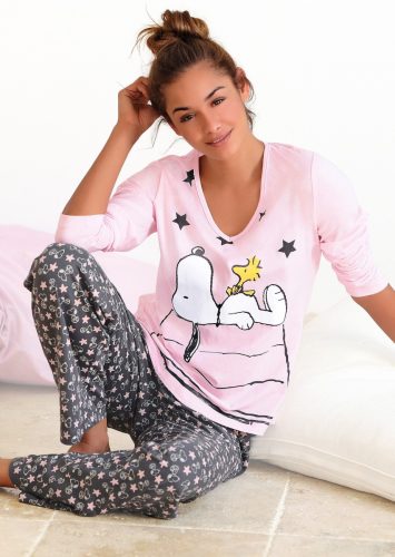 Peanuts Pyjama in een lang model met schattig snoopy-design
