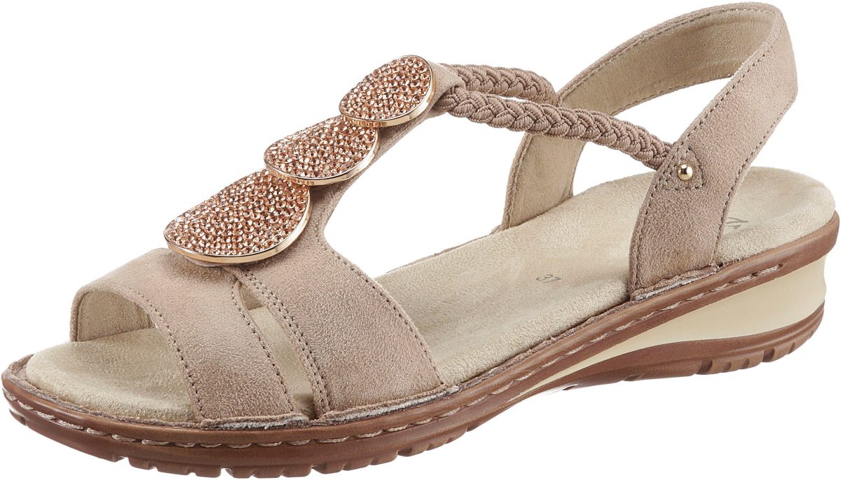 Ara Sandalen Hawaï met sieradenapplicatie