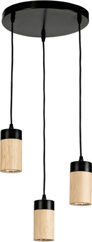 BRITOP LIGHTING Hanglamp ANNICK Hanglamp, van chic eikenhout en metaal, met textielen kabel, ledverlichting inclusief, Made in Europe