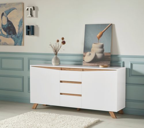 Homexperts Dressoir Vicky , breedte 160 cm of 180 cm, in mat-wit