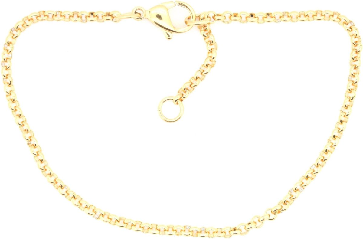 Firetti Edelstalen armband Schakels, 2,4 mm breed, goudkleur Made in Germany