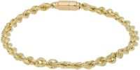 Firetti Goudkleurige armband Koordkettingschakels, Soprano, glans, gefacetteerd