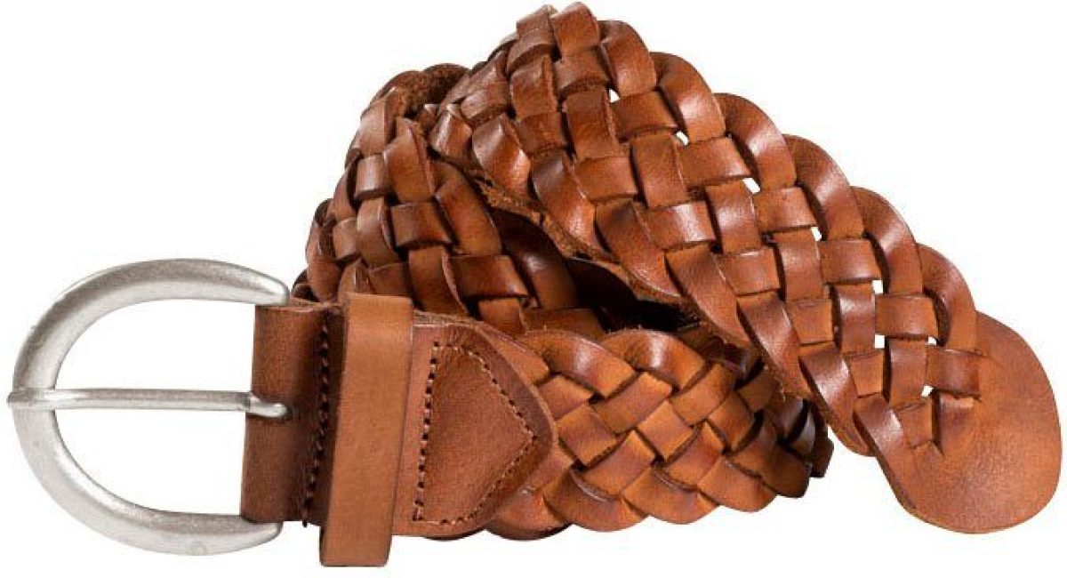 Tom tailor Gevlochten riem met logo op de lus