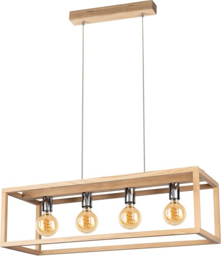 SPOT Light Hanglamp KAGO Hanglamp, natuurproduct van eikenhout, duurzaam met FSC®-certificaat, bijpassende LM E27, Made in EU