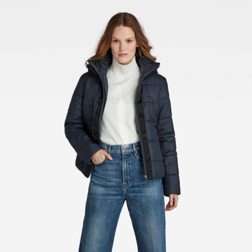 G-star Raw Gewatteerde jas Meefic Hooded Padded Jacket met afneembare capuchon en verstelbaar rijgkoord