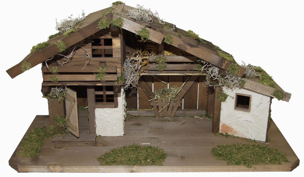 Alfred Kolbe Kribbe Kerststal voor 12 cm figuren Echt hout (1-delig)