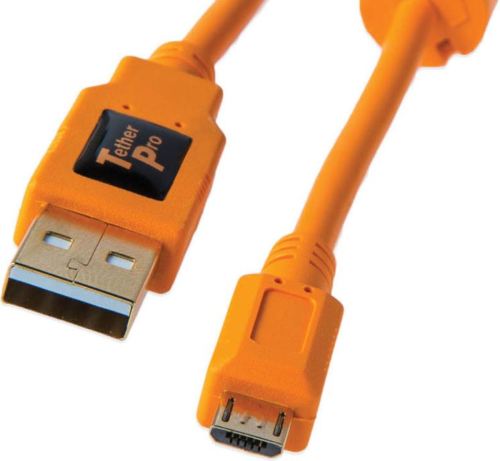 Tether Tools TetherPro USB 2.0 A Male to Micro B 5-pin oranje