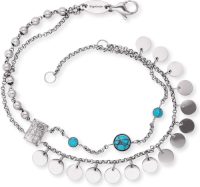 Engelsrufer Edelstalen armband BOHO levensboom, ERBS-TREE-ZI met synth. turkoois