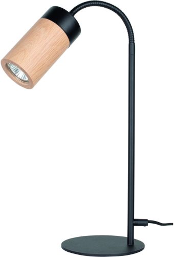 BRITOP LIGHTING Tafellamp ANNICK Flexibele arm, ledverlichting inclusief, van chic eikenhout en metaal, Made in Europe