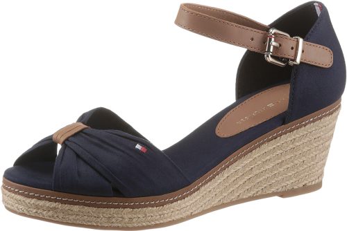 Tommy hilfiger Sandaaltjes ICONIC ELBA SANDAL met contrasterende stiksels