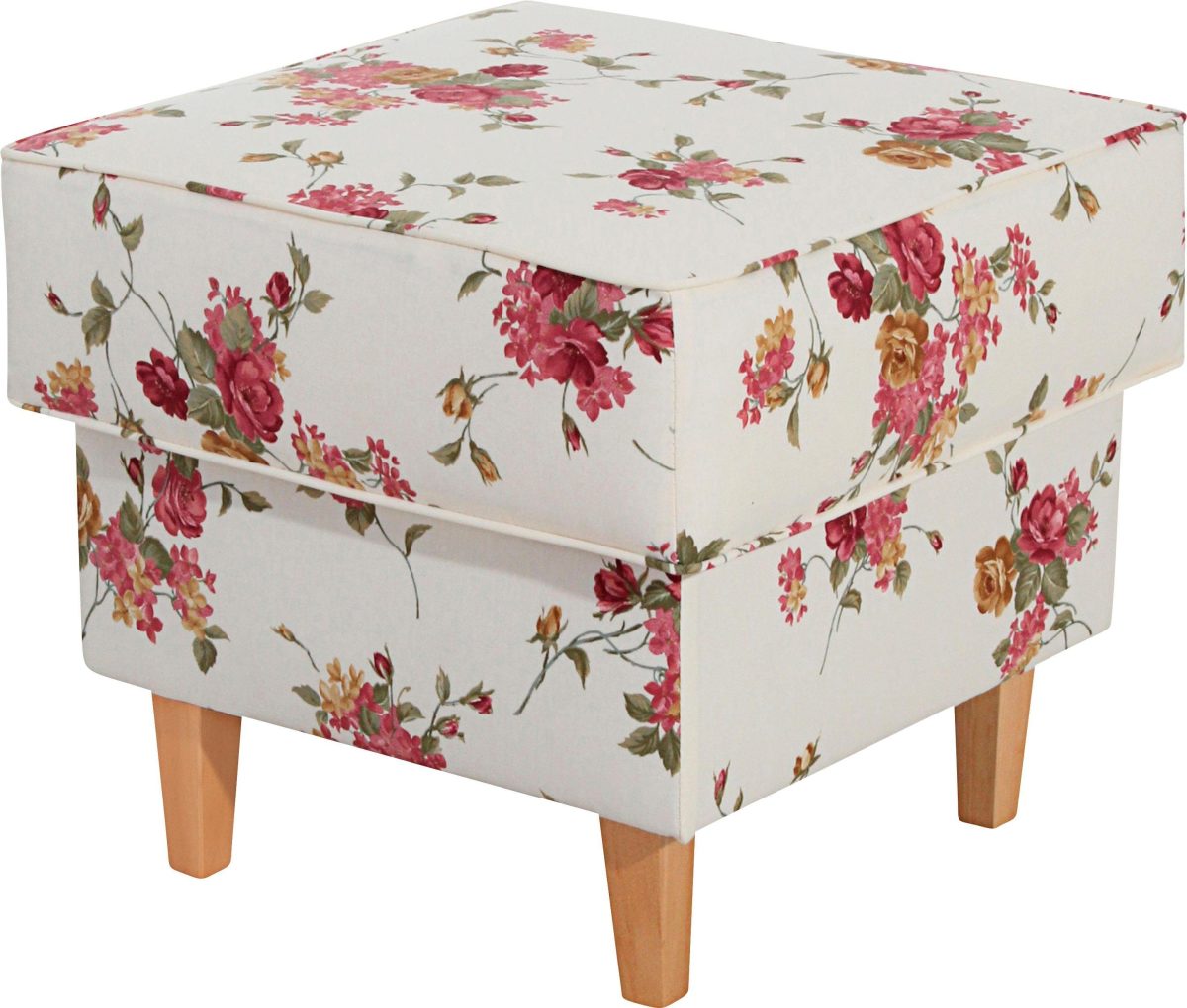 Max Winzer ® Hocker Luke met randversiering, met bloemmotief