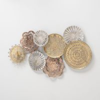 Home affaire Sierobject voor aan de wand Cavallo Wanddecoratie, wanddecoratie, van metaal, bestaand uit 8 elementen