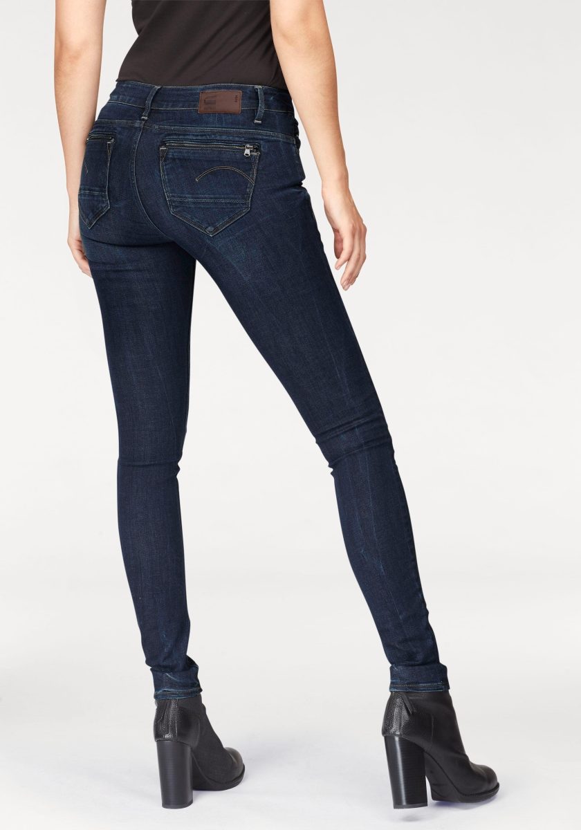 G-star Raw Midge Zip Skinny low waist skinny jeans dk aged