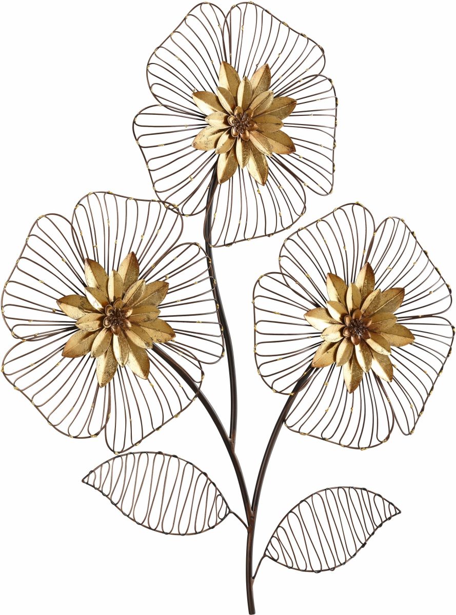 HOFMANN LIVING AND MORE Sierobject voor aan de wand Wanddecoratie bloemboeket Wanddecoratie, motief bloemen, van metaal