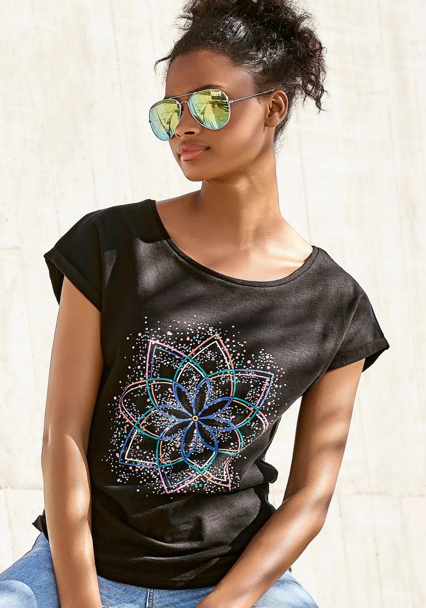 Buffalo T-shirt met modieuze frontprint