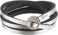 J.Jayz Leren armband In metallic-look, om te wikkelen (1-delig)