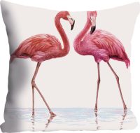 queence Kussenovertrek ANNA met flamingo's (1 stuk)