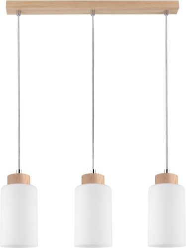 SPOT Light Hanglamp BOSCO Hanglamp, natuurproduct van eikenhout, duurzaam met FSC®-certificaat, hoogwaardige kap van glas, Made in EU