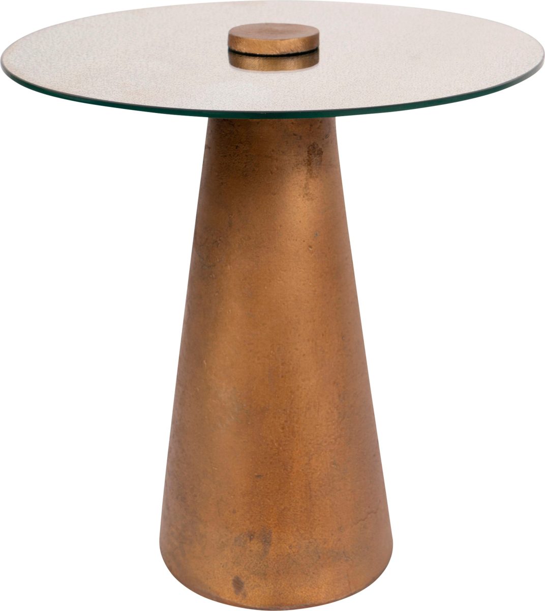 Kayoom Bijzettafeltje Bijzettafel Scotch 125 messing Glas-tafelblad
