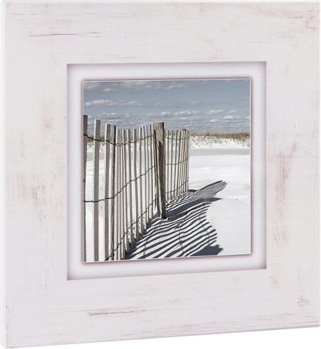 Home affaire Artprint op hout Hek aan het strand 40/40 cm