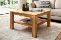 MCA furniture Salontafel Salontafel massief houten tafel met planchet