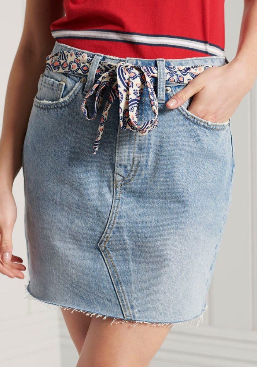 Superdry Jeansrok DENIM MINI SKIRT