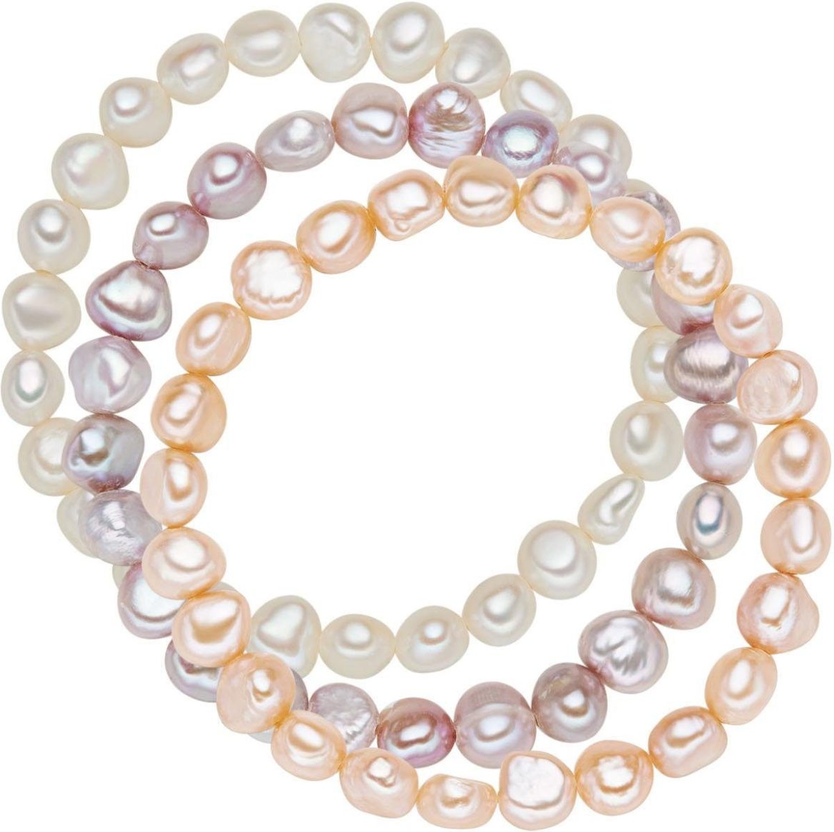 Valero Pearls Armbandset 60201783 met zoetwater-cultivéparels (3-delig)