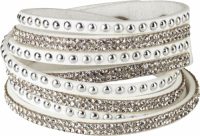 J.Jayz Armband In wikkel-look, studs met strassteentjes (1-delig)