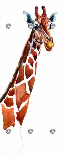 queence Kapstokpaneel Giraf met 6 haken, 50 x 120 cm