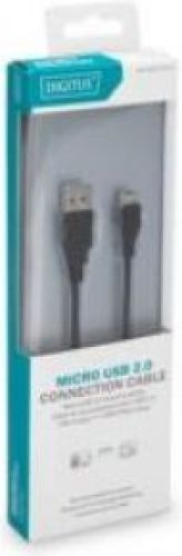 Assmann Digitus 1m, USB2.0-A/USB2.0 micro-B 1m USB A Micro-USB B Zwart