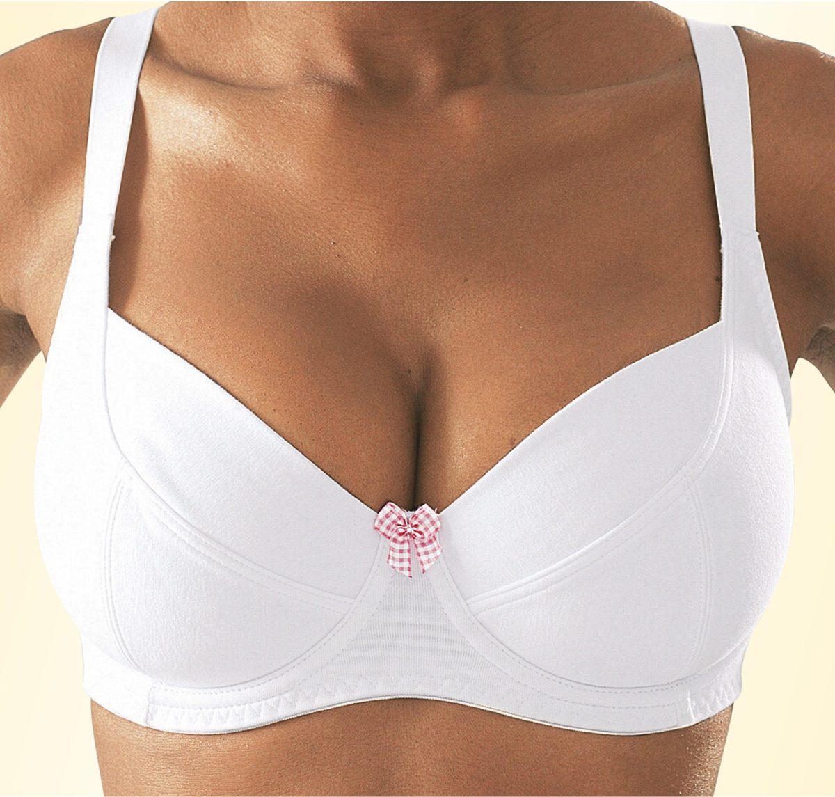 PETITE FLEUR Beugel-bh met strik met vichyruitdessin (Set van 2)