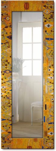 Artland Wandspiegel Bloch-boer ingelijste spiegel voor het hele lichaam met motiefrand, geschikt voor kleine, smalle hal, halspiegel, mirror spiegel omrand om op te hangen