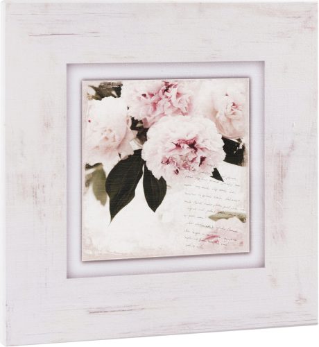 Home affaire Artprint op hout Roze Bloemen 40/40 cm