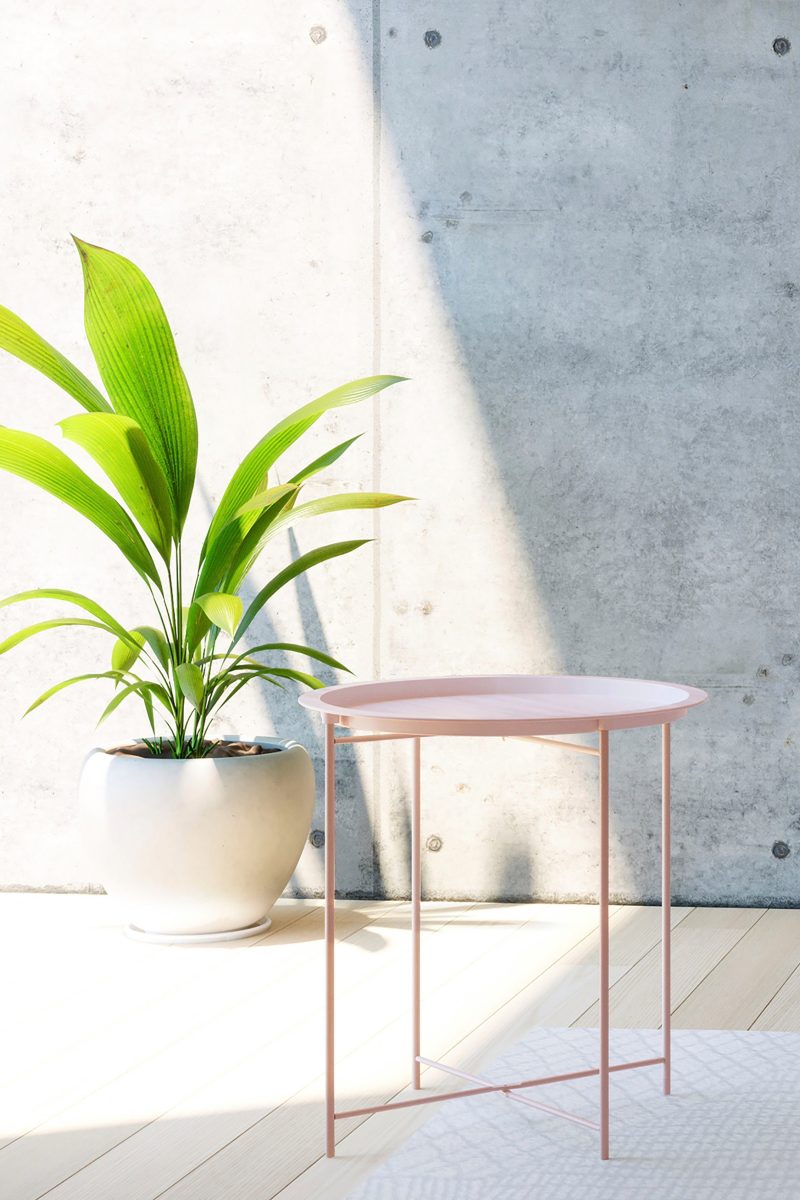 Homexperts Bijzettafeltje Smart Dientafeltje van metaal, 47 cm diameter