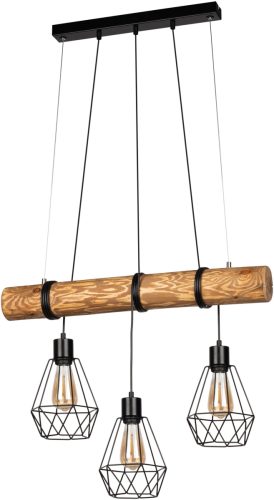 Home affaire Hanglampen Chestingdale van massief grenenhout, kap van metaal, bijpassende lm e27/exclusief, natuurproduct met fsc®-certificaat, made in europe