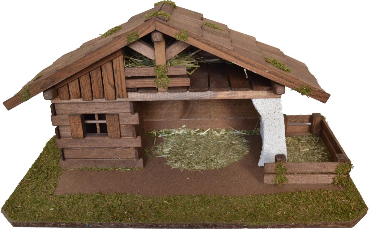 Alfred Kolbe Kribbe Kerststal voor 9 cm figuren Echt hout (1-delig)