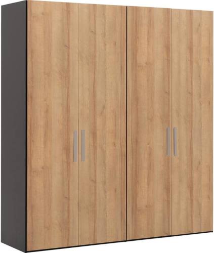 Goossens Kledingkast Easy Storage Ddk, Kledingkast 203 cm breed, 220 cm hoog, 4x draaideur