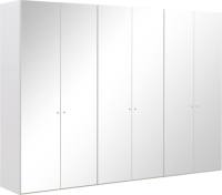 Goossens Kledingkast Easy Storage Ddk, Kledingkast 304 cm breed, 220 cm hoog, 6x spiegel draaideur