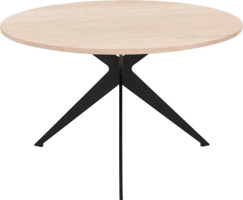 Goossens Excellent Salontafel Ferris rond, hout eiken wit, elegant chic, 60 x 37 x 60 cm